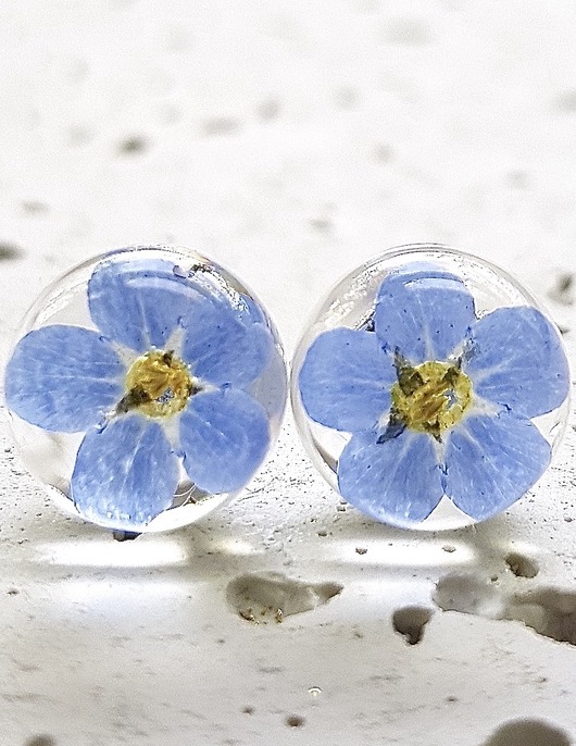 Kolczyki - sztyfty z niezapominajką Grol Jewellery