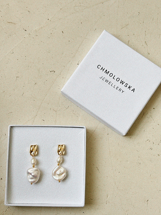 kolczyki z mosiądzu Kolczyki z perłami