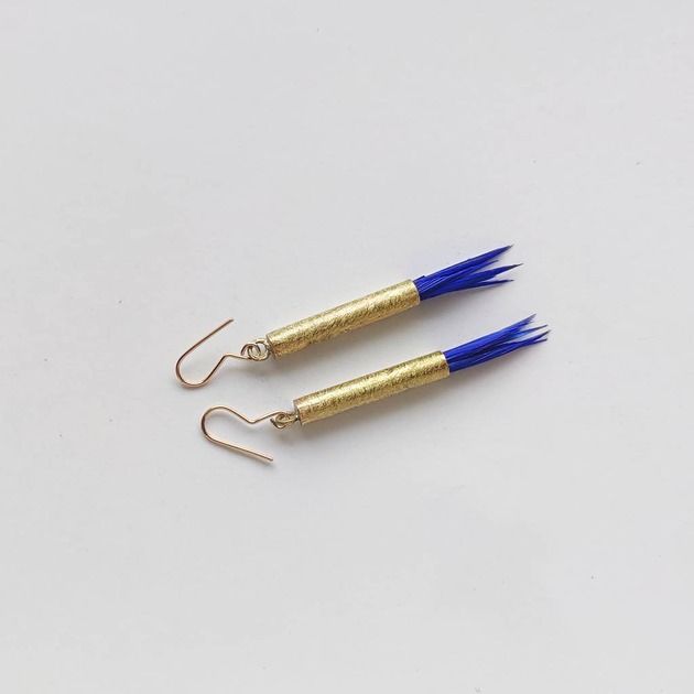 kolczyki z piórami PIÓRKO kolczyki