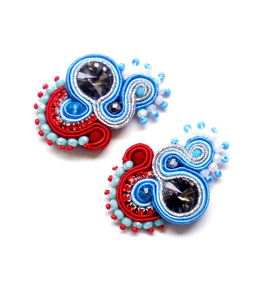 kolczyki soutache Sutaszowe kolczyki OIA