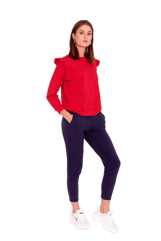 komplety damskie Dres damski Ella kolor czerwono/granatowy