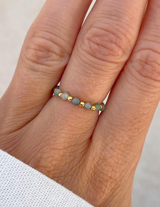 pierścionki elastyczne Pierścionek elastyczny - Szmaragd