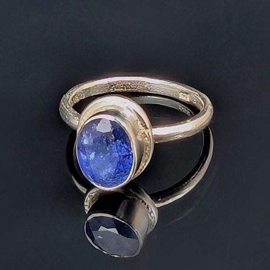 pierścionki srebrne Pierścionek retro z tanzanitem