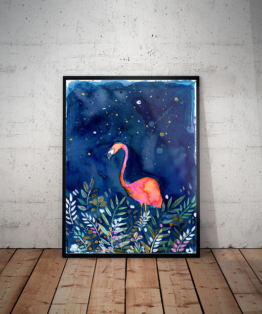 Plakat Flaming wieczorową porą kordecka art