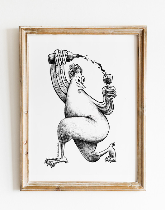 plakaty Plakat Kurka winiarka