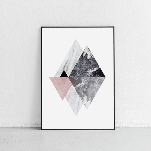 plakaty Plakat "STONE 3" - geometryczny