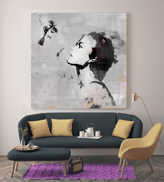 Obraz na płótnie "L'KSY" 100x100 cm Krzanoo