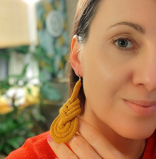 kolczyki soutache Kolczyki splot makrama dowolny kolor