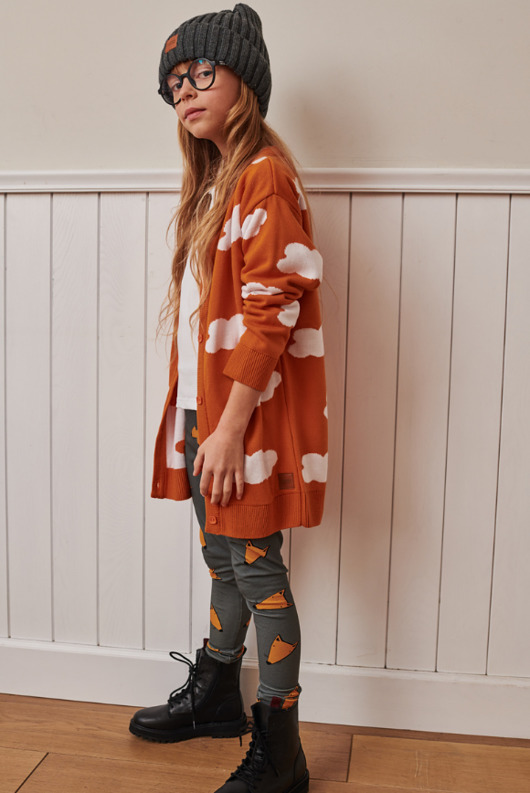 swetry dla dziewczynki Sweter dziecięcy SKY orange