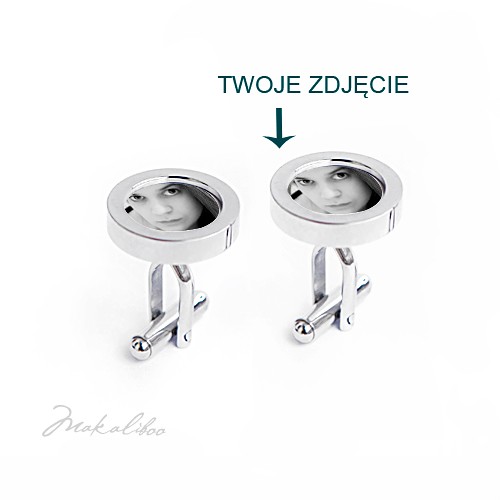 Z Twoim zdjęciem- spinki stalowe Makaliboo