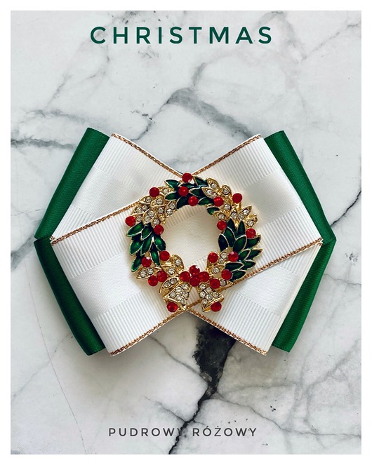 broszki Brosza ze Świątecznym wieńcem  Mikołajki Święta