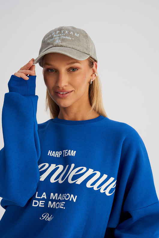 czapki damskie Sprana czapka z daszkiem VINTAGE szara