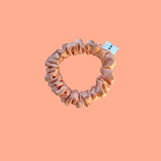 gumki do włosów Gumka jedwabna, scrunchie, brzoskwiniowa rosa MINI