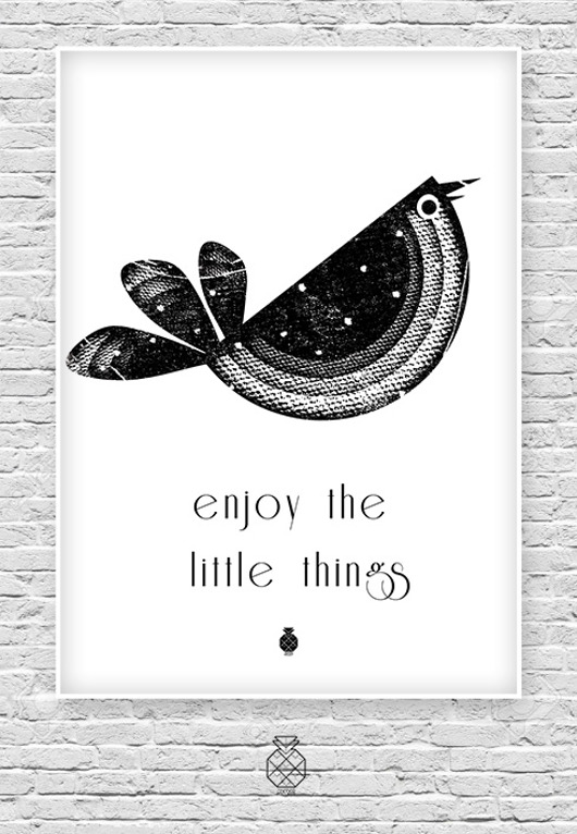 LITTLE THINGS - plakat typograficzny (basic) Ananas Project