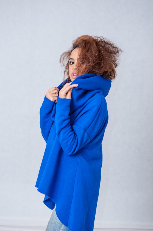 Blue Lagoon bluza z wielkim kominem kokowor