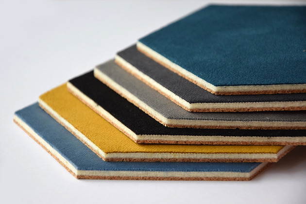 kafle i panele Płytki z korka i weluru na ścianę 3 szt.