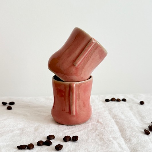kubki Mała Czarka Espresso Kwiat Magnolii Ceramika 120 ml