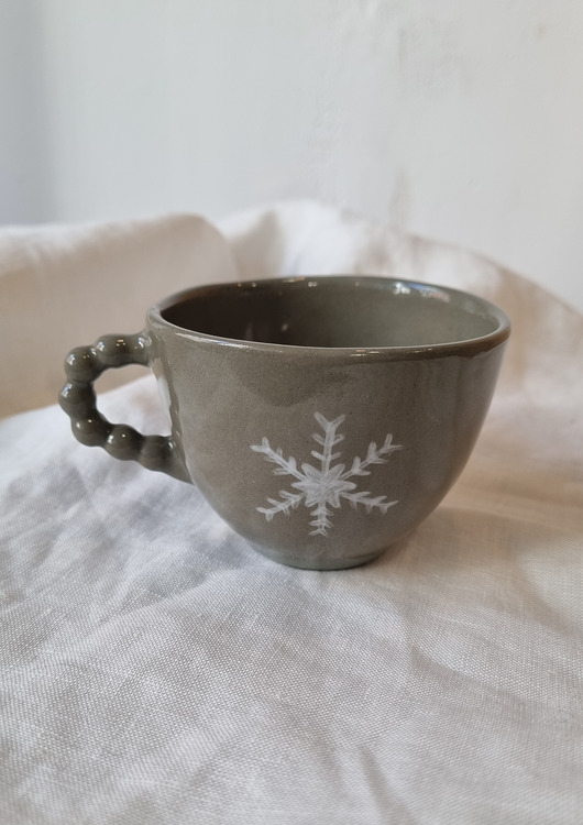 kubki Filiżanka ceramiczna ŚNIEŻYNKA