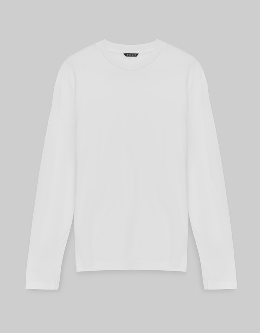 t-shirty męskie Longsleeve modolo biały