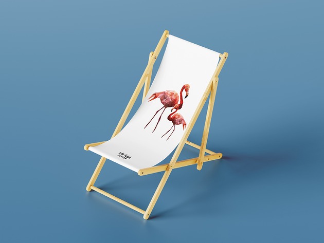 krzesła Leżak z flamingami