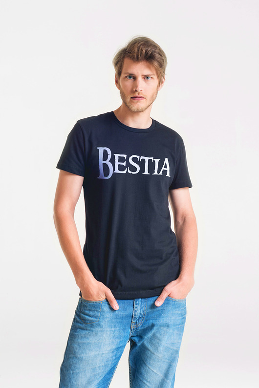 BESTIA Męski T-shirt CZARNY GAU great as You