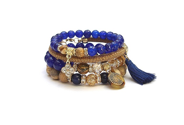 bransoletki z kamieni naturalnych Dark blue and  sand vol. 4 /24.05.21/ -  set