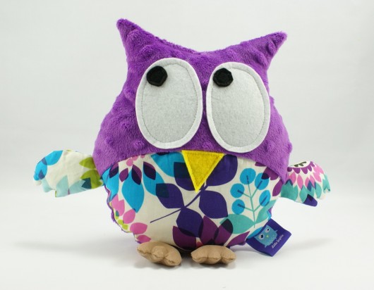 Sowa sówka GUSTAW przytulanka KWIATY fioletowa Little Sophie