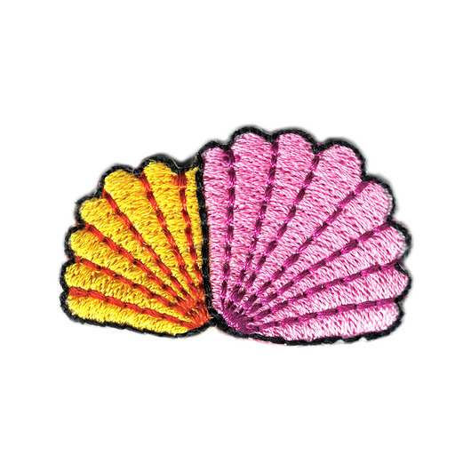 naszywki na ubrania Naszywka naprasowanka MUSZELKI termoprzylepna haft dla dzieci 4,1x2,6cm