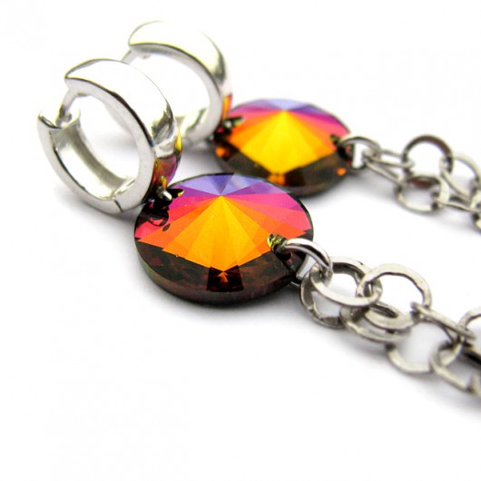 Letnie kolczyki kryształ Swarovski - Volcano Islands Marisella