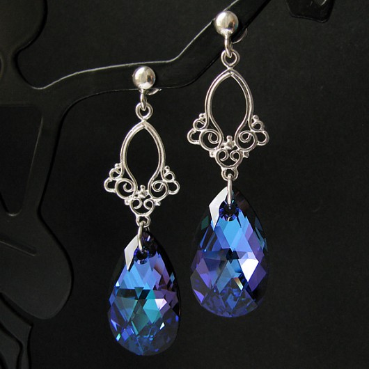 Kolczyki ze kryształ Swarovski Heliotrope - Mindanao Marisella