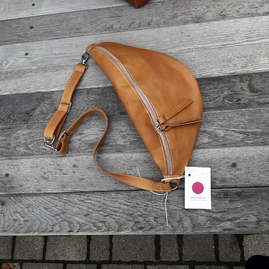 torby na ramię NERKA Kamelowa skóra naturalna