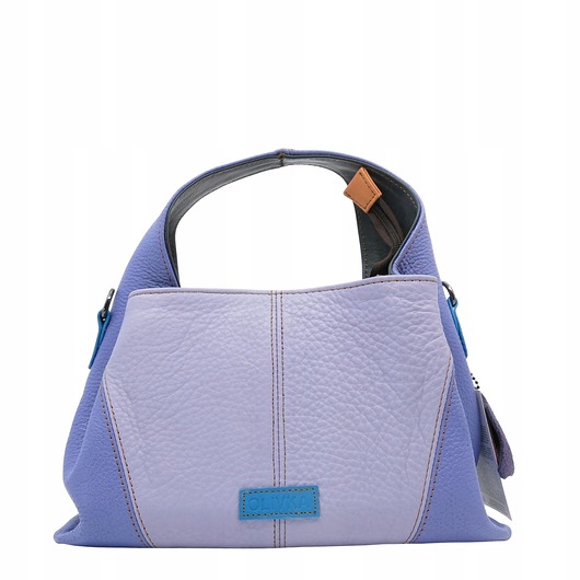 torby na ramię Torebka damska skórzana do ręki ze skrawków skór elegancka kolorowa OLIVKA