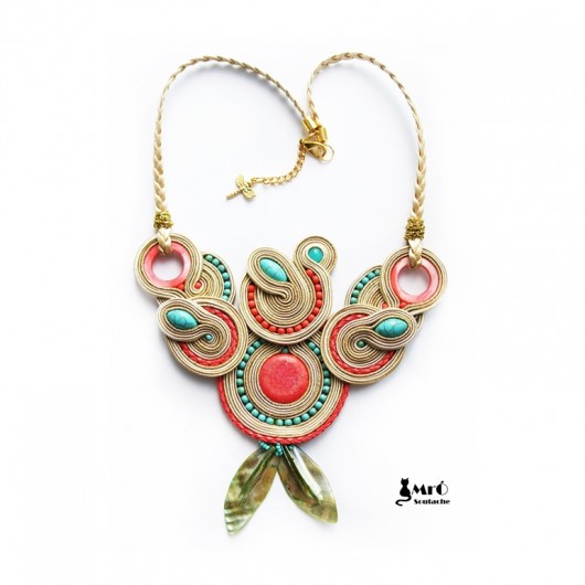 Larysa- Naszyjnik  sutasz (soutache) Mró Soutache