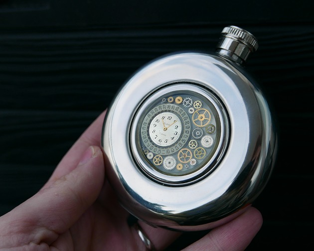 akcesoria różne Piersiówka steampunk 8
