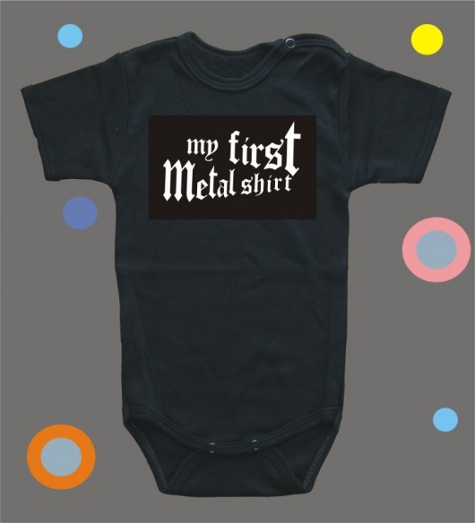 Body niemowlęce: My First Metal Shirt BabyGiftShop