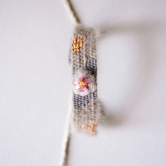 bransoletki na sznurku Tkana bransoletka boho - mglisty poranek