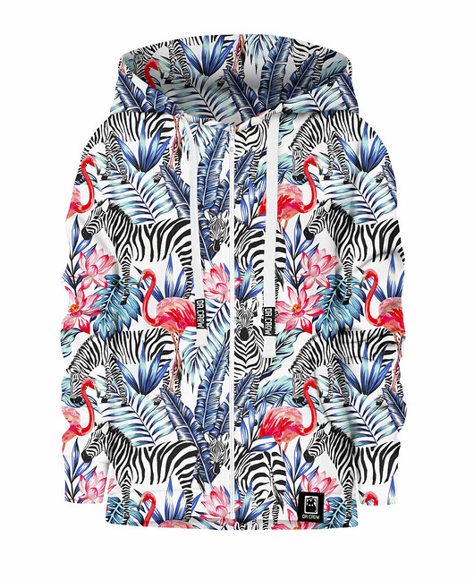 bluzy dla chłopców Bluza Zamek Chłopiec DR.CROW Flamingi