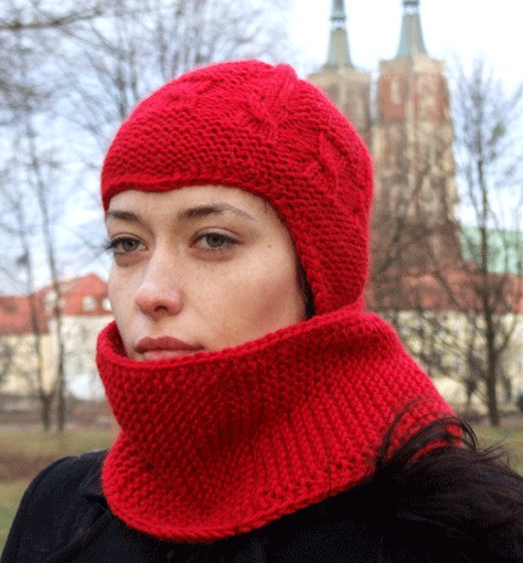 Unikatowa Czapka ałączona z SZalikiem zenada