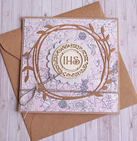 kartki na komunię Kartka komunijna dla dziewczynki.