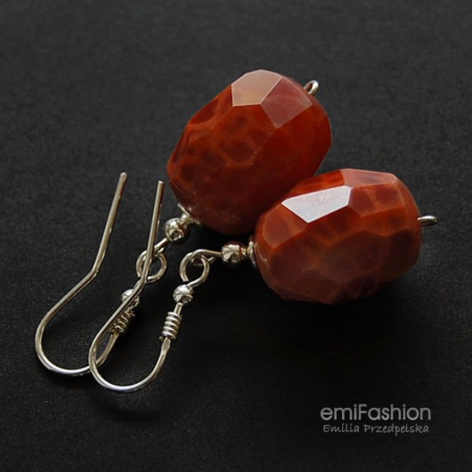 Agat ognisty w srebrze MAREMI Jewelry