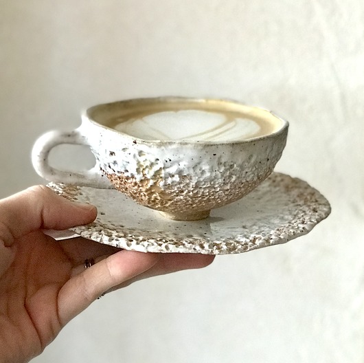 filiżanki Rustykalna filiżanka z talerzykiem I