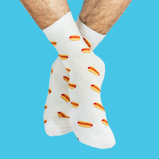 skarpetki męskie Męskie skarpetki w hot dogi