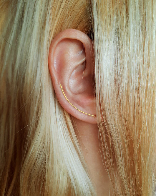 nausznice Kolczyk- nausznica  LINIA GOLD srebro pozłacane