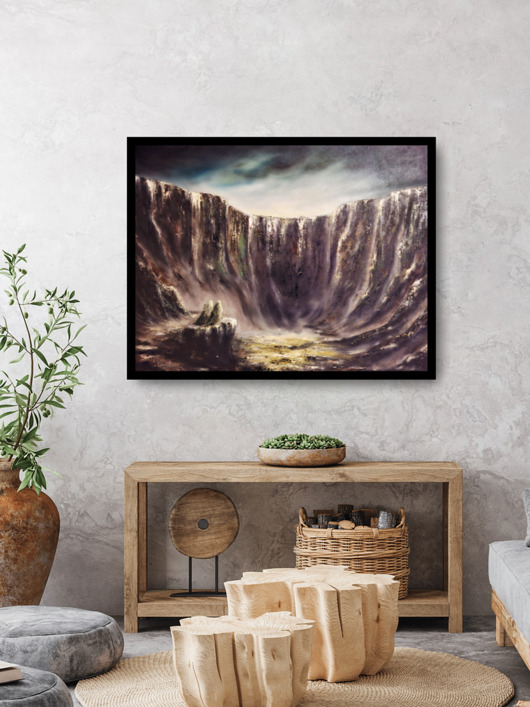 obrazy Obraz "Na krawędzi" 80x60 cm olej na płótnie