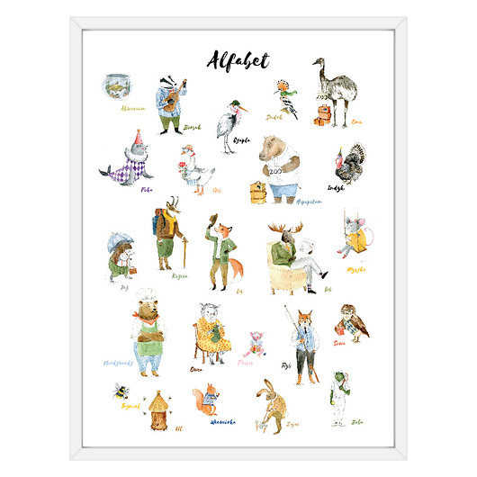 Plakat (NIE)ZWIERZĘTA 30x40cm HI LITTLE
