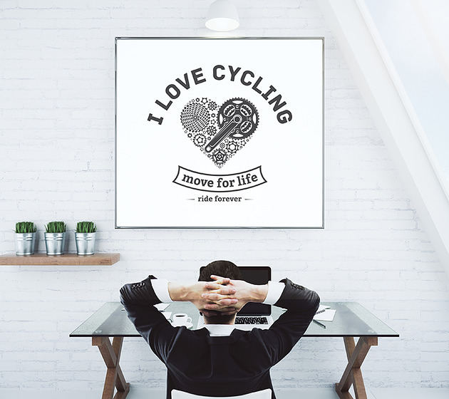 plakaty Plakat. I love cycling