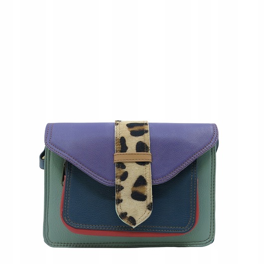 torby na ramię Torebka skórzana dwustronny odwracalny pasek damska listonoszka eko OLIVKA