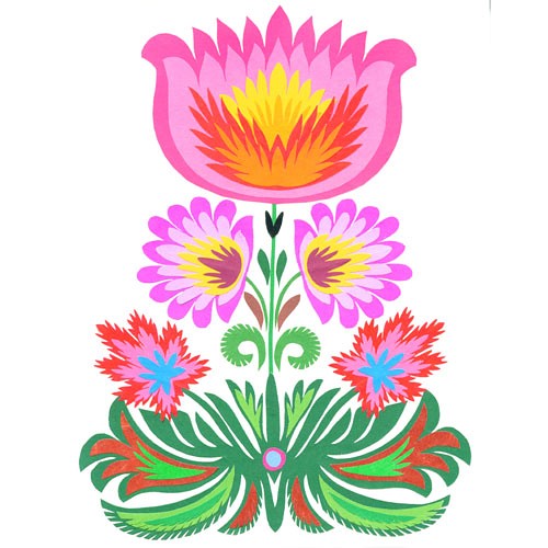 WYCINANKA Pani TULIpana na ludowo