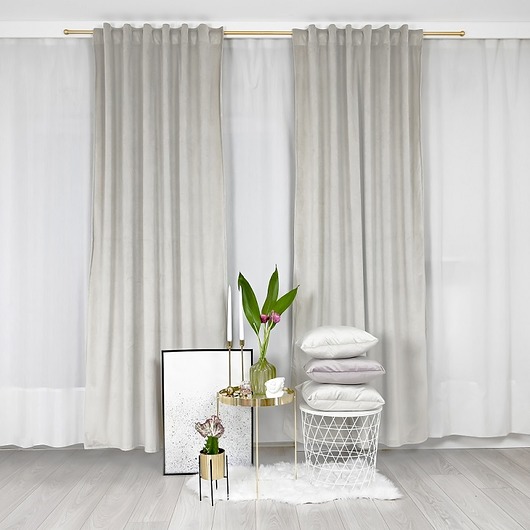 zasłony Zasłona welurowa Velvet ecru 140x250 cm