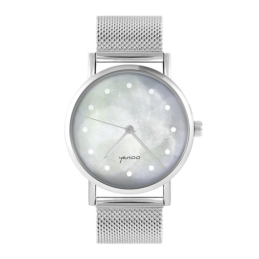 zegarki unisex Zegarek - Szary - bransoleta mesh